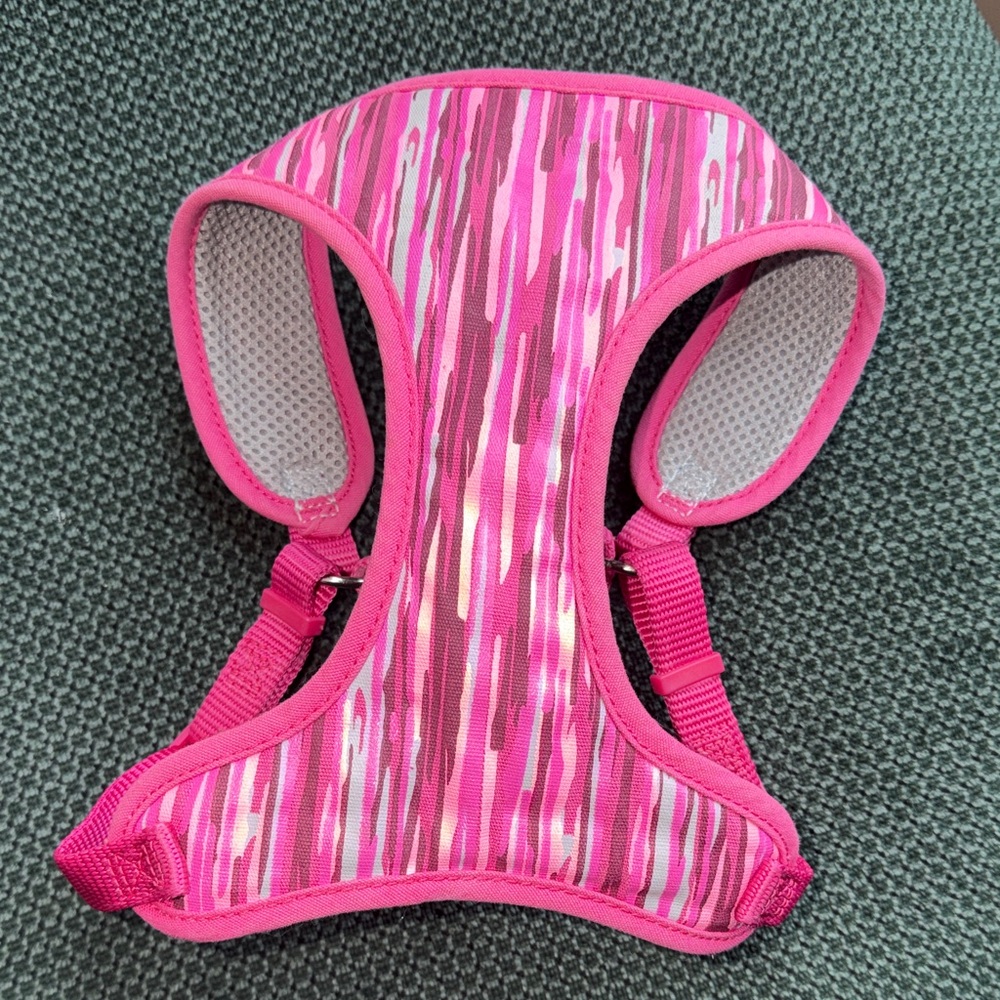 Pink Striped Dog Harness